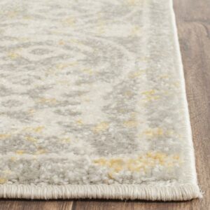 SAFAVIEH Evoke Varden Bordered Area Rug, Ivory/Gray, 8' x 10'