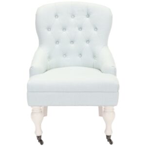 SAFAVIEH Falcon Tufted Arm Chair Robins Egg Blue