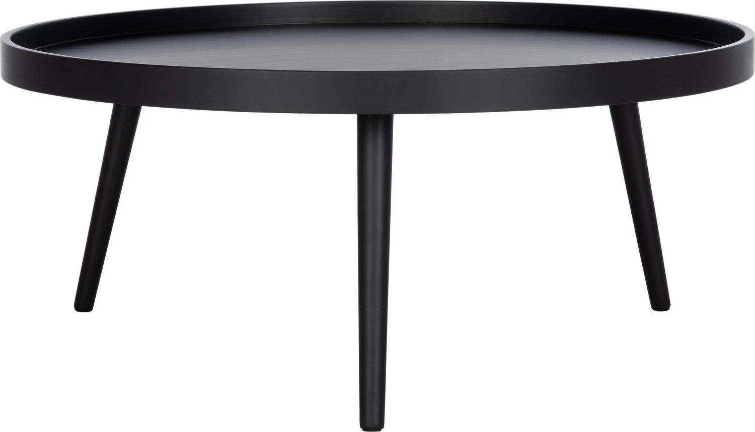 SAFAVIEH Fritz Modern Round Tray Top Coffee Table, Black - Image 4