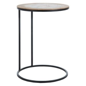 SAFAVIEH Gemma Modern Abstract Agate Corner Side Table, Black Agate