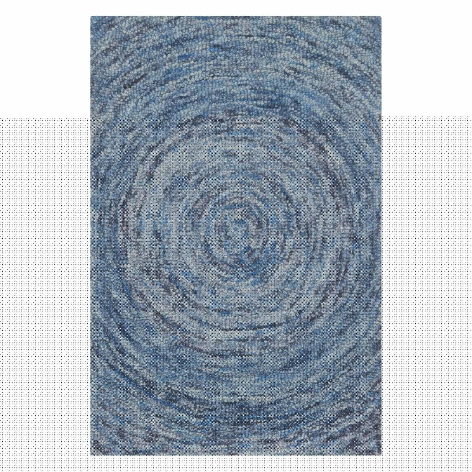 SAFAVIEH Ikat Laura Geometric Circles Wool Area Rug, Dark Blue/Multi, 3' x 5' - Image 2