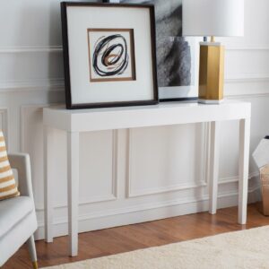SAFAVIEH Kayson Mid-Century Scandinavian Lacquer Console Table White