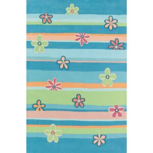 SAFAVIEH Kids Clement Star Floral Area Rug, Blue/Multi, 8' x 10'
