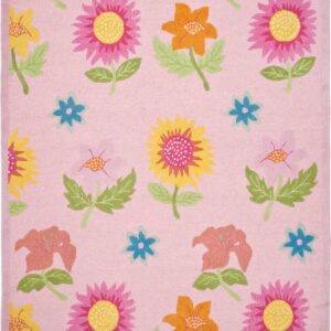 SAFAVIEH Kids Collection SFK371A Handmade Pink / Pink Rug
