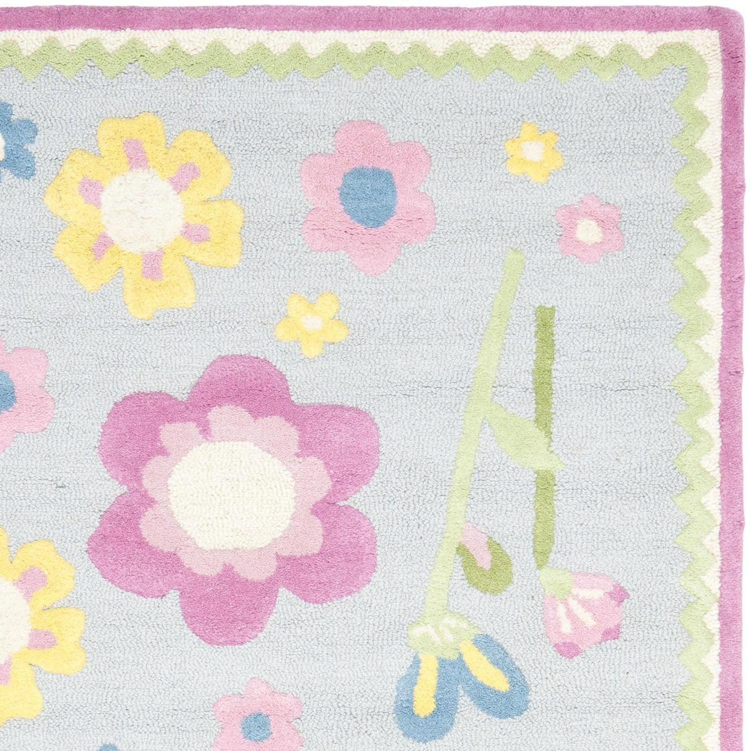 SAFAVIEH Kids Roslyn Floral Area Rug, Blue/Multi, 5' x 8' - Image 3