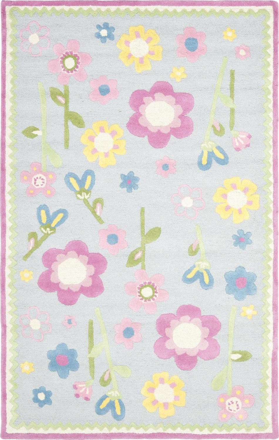 SAFAVIEH Kids Roslyn Floral Area Rug, Blue/Multi, 5' x 8'