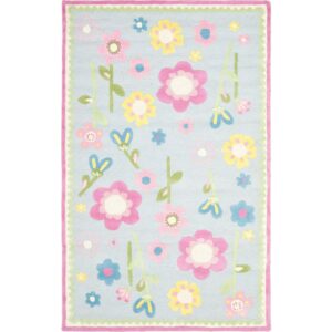 SAFAVIEH Kids Roslyn Floral Area Rug, Blue/Multi, 4' x 6'