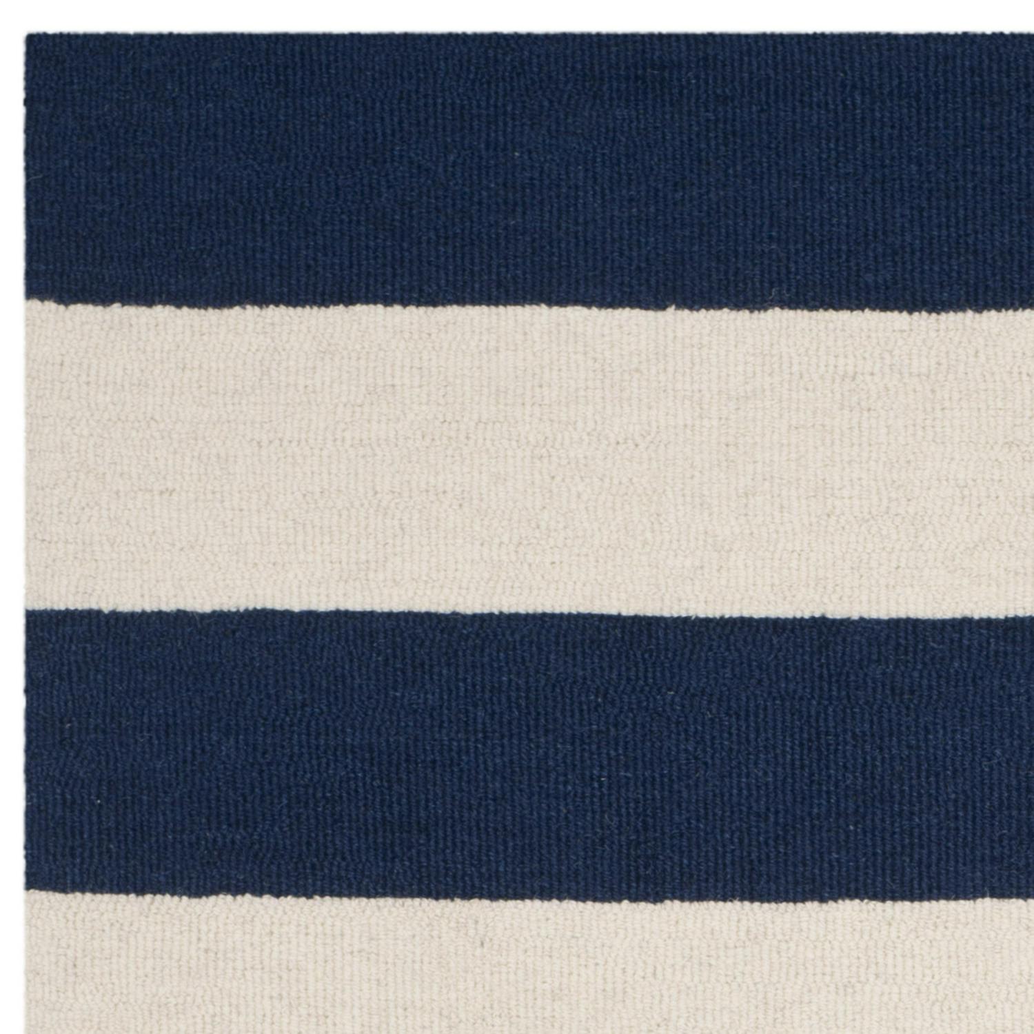 SAFAVIEH Kids Rugby Striped Wool Area Rug, Navy/Ivory, 3' x 5' - Image 5