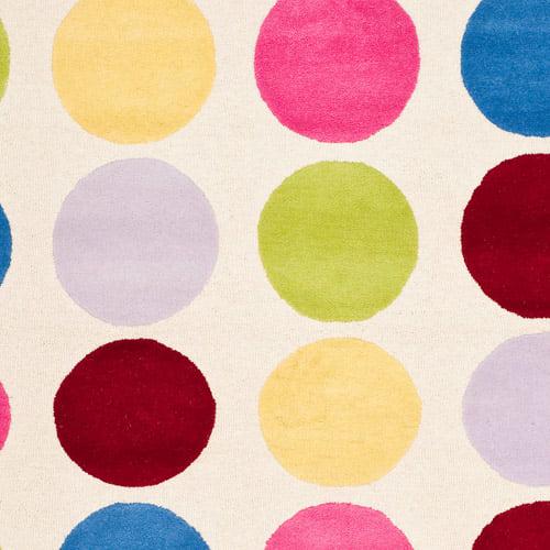 SAFAVIEH Kids Webster Polka Dots Area Rug, Ivory/Multi, 5' x 8' - Image 2