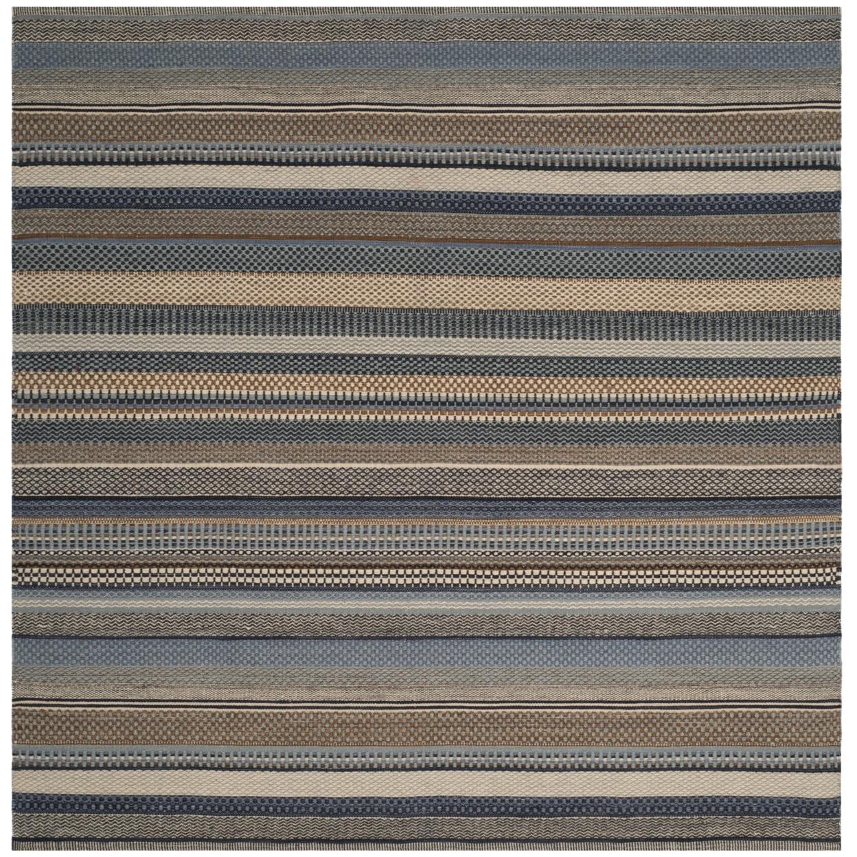 SAFAVIEH Kilim Collection KLM951A Handwoven Blue Rug - Image 4