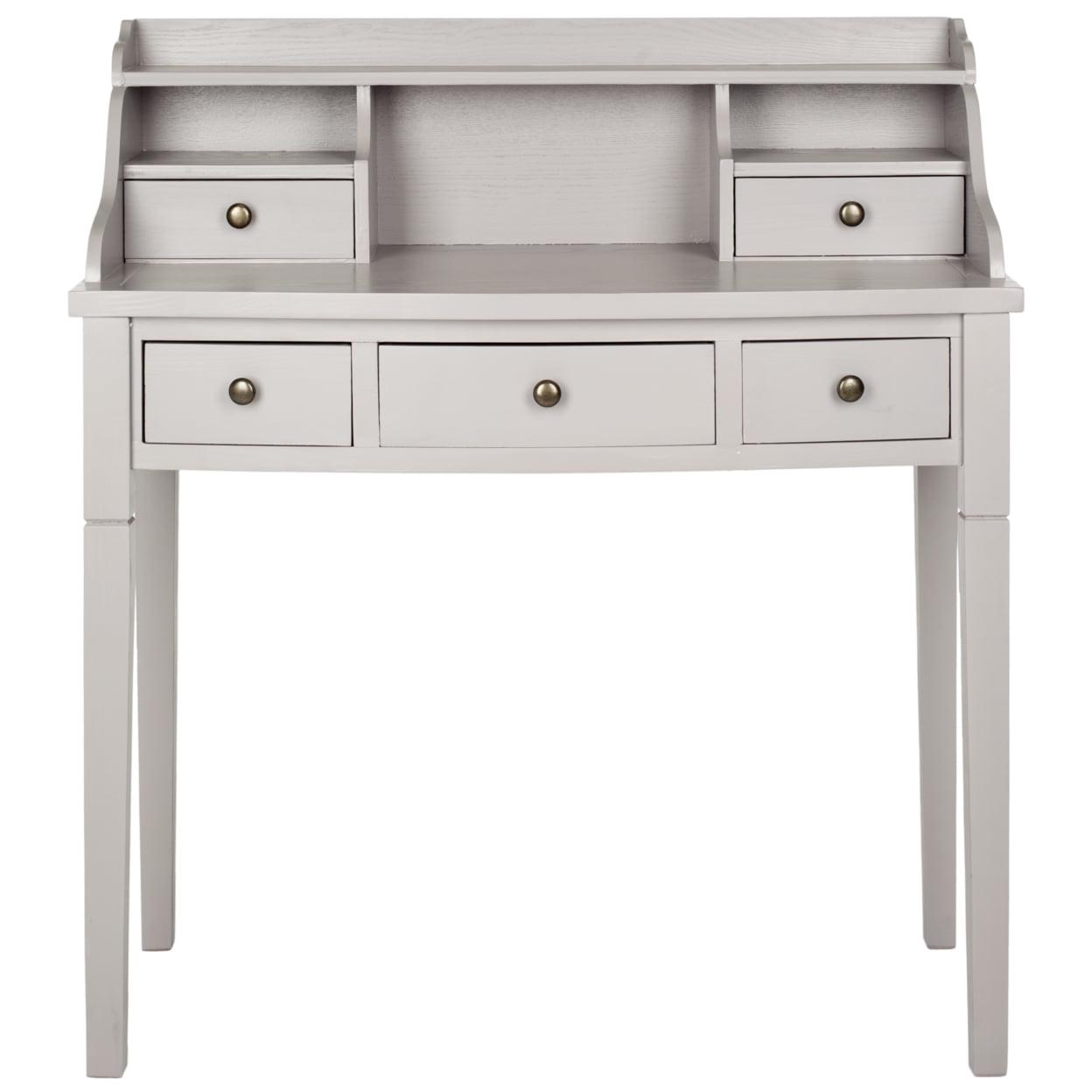 SAFAVIEH Landon 5-Drawer Writing Desk Quartz Grey - Image 2