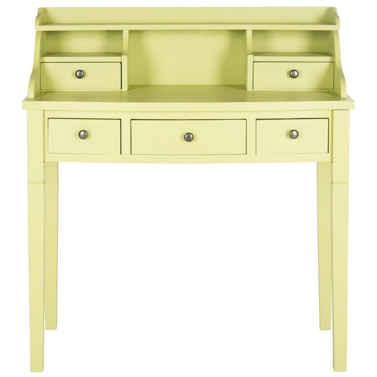 SAFAVIEH Landon 5-Drawer Writing Desk Split Pea - Image 2