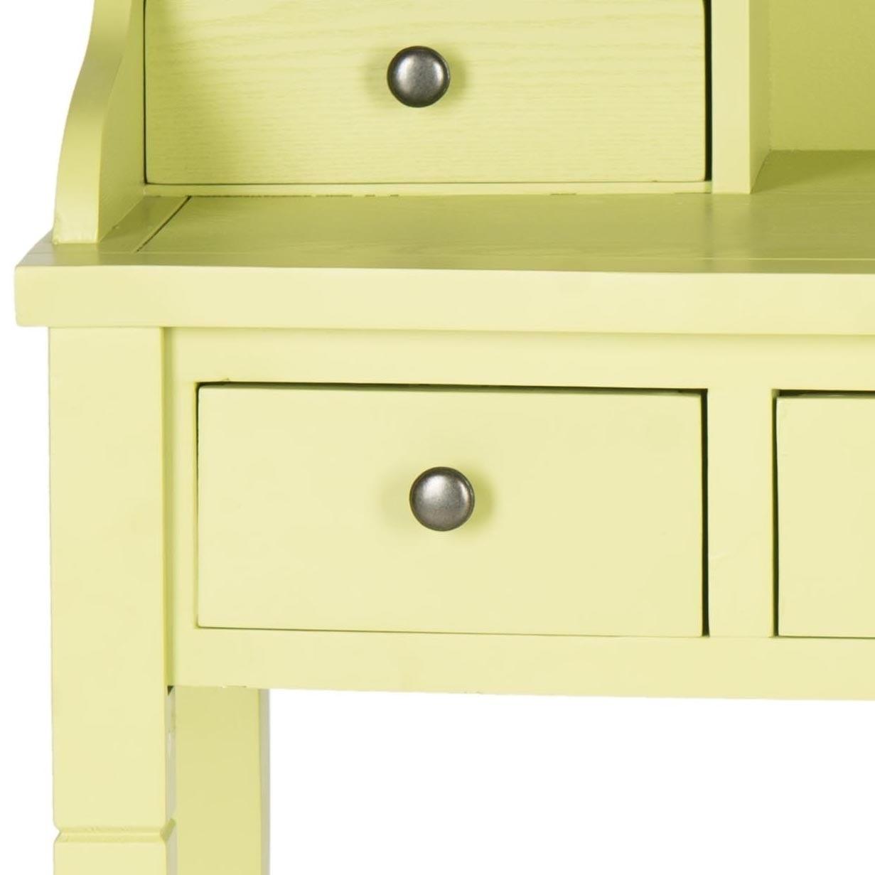 SAFAVIEH Landon 5-Drawer Writing Desk Split Pea - Image 5