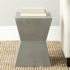 SAFAVIEH Lotem Solid Curved Square Top Accent Table, French Grey