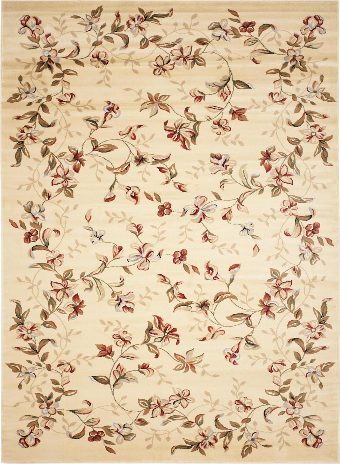 SAFAVIEH Lyndhurst Camilla Floral Area Rug, Beige, 9' x 12' - Image 2