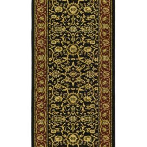 SAFAVIEH Lyndhurst Victoria Traditional Floral Runner Rug, Black/Red, 2'3" x 6'