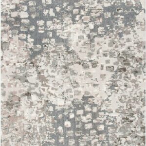 SAFAVIEH Madison Candelario Abstract Polka Dots Area Rug, Grey/Beige, 10' x 14'