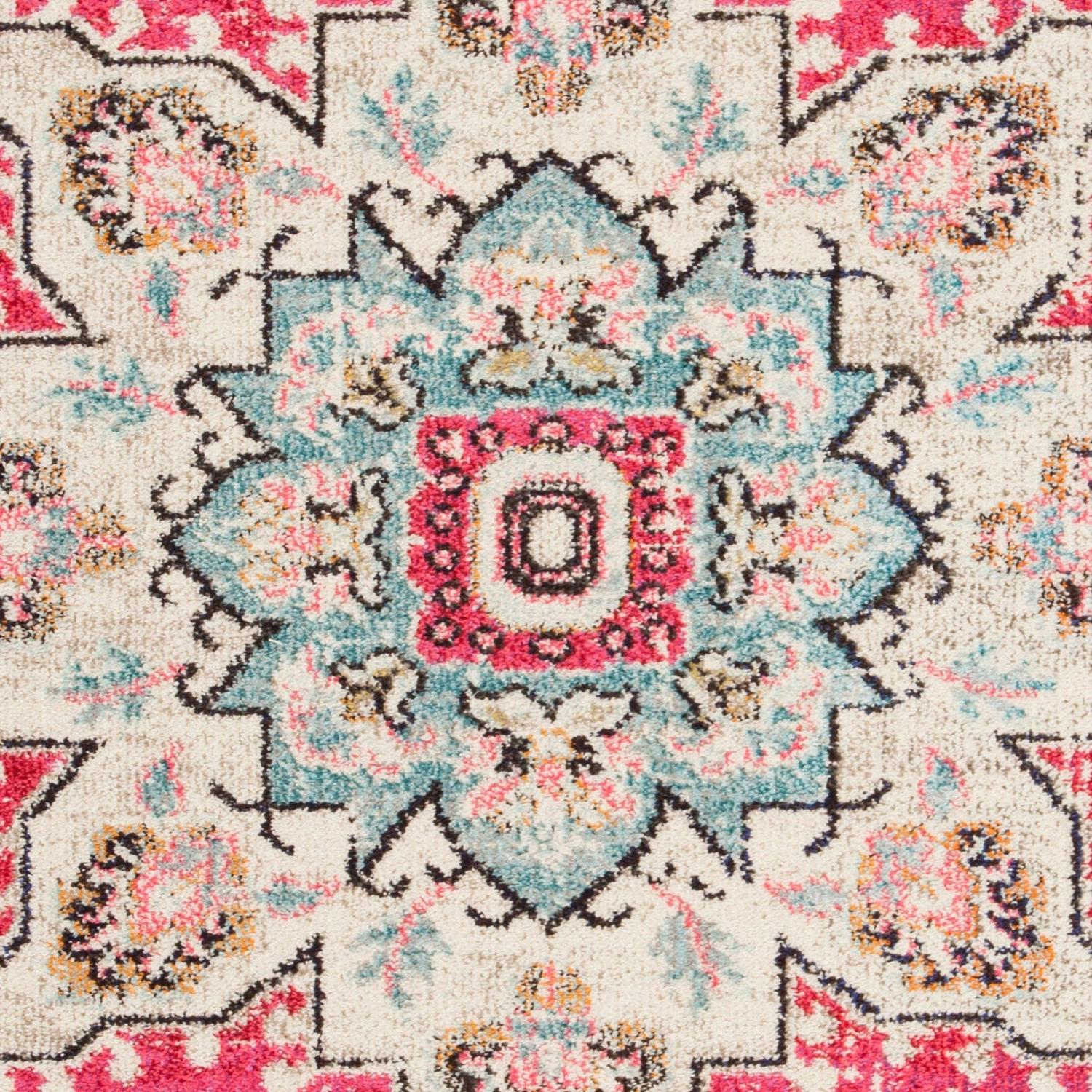SAFAVIEH Madison Dalia Oriental Area Rug, Fuchsia/Blue, 5'3" x 7'6" - Image 8