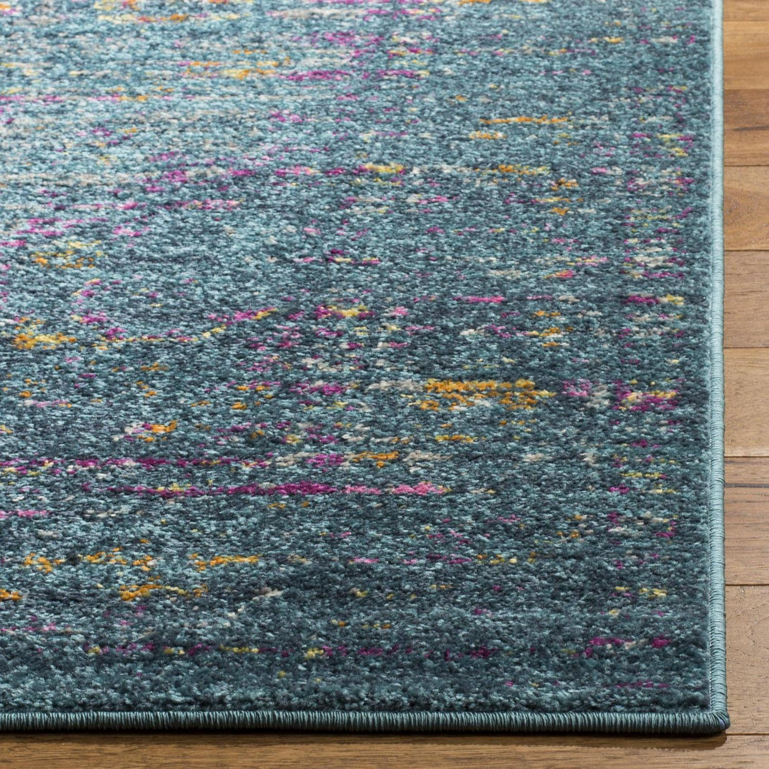 SAFAVIEH Madison Gabriel Traditional Area Rug, Blue/Fuchsia, 5'1" x 7'6" - Image 3