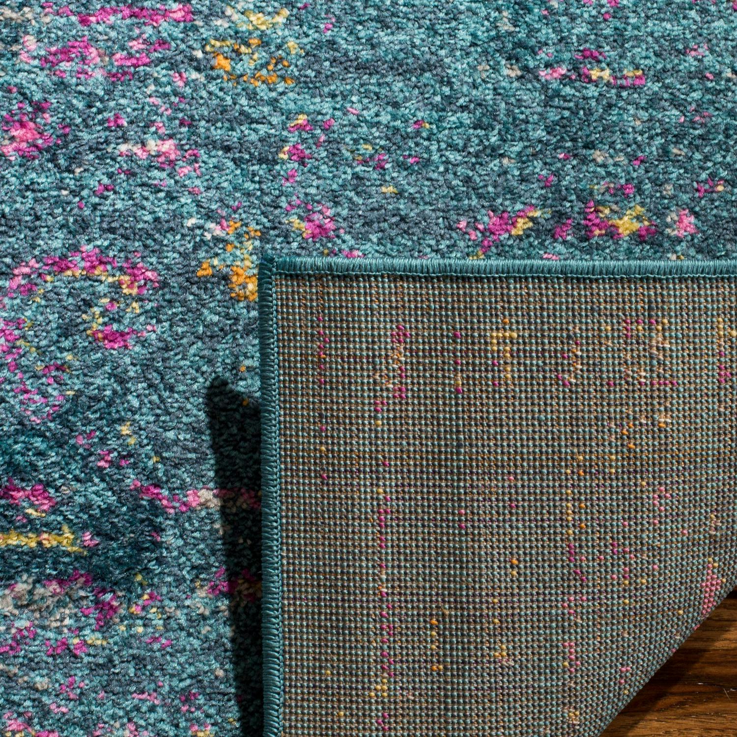 SAFAVIEH Madison Gabriel Traditional Area Rug, Blue/Fuchsia, 5'1" x 7'6" - Image 4