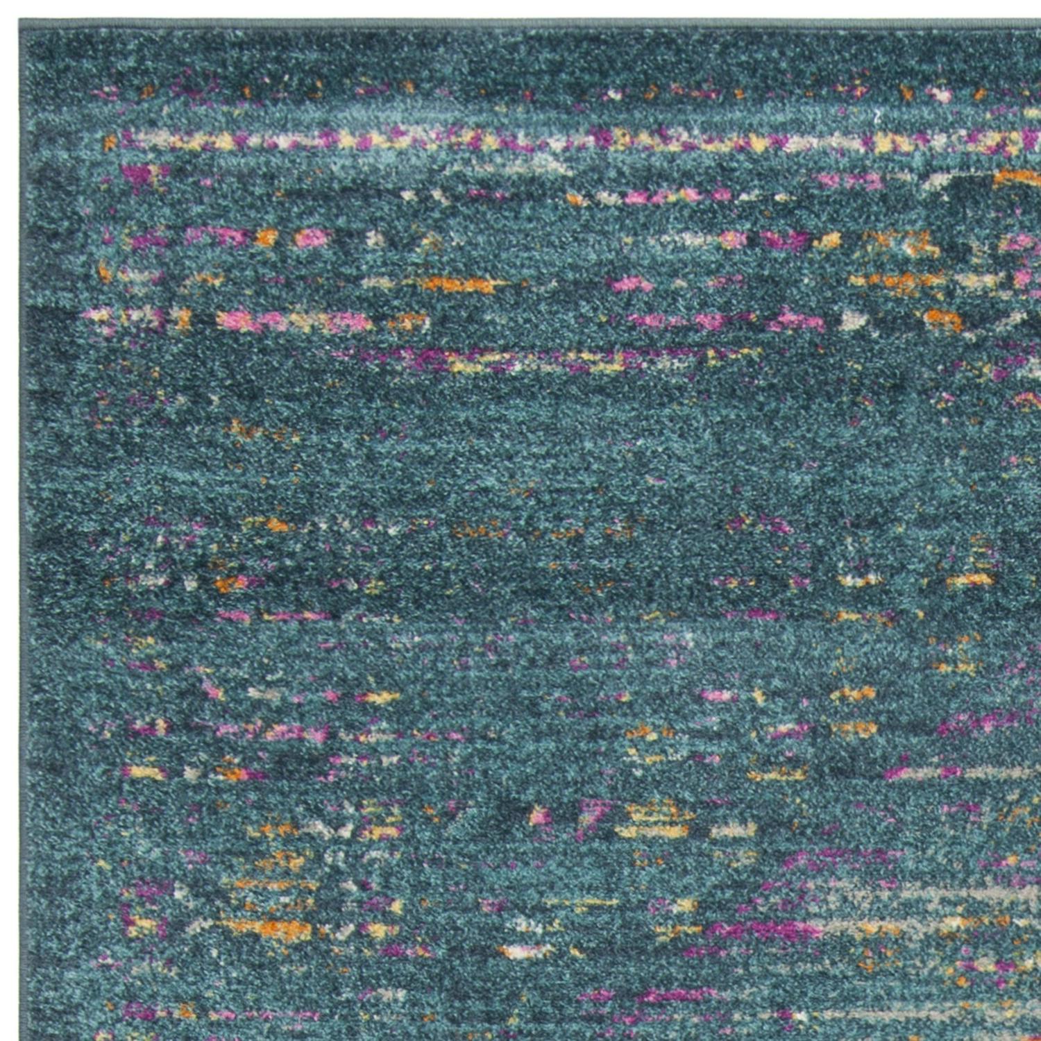 SAFAVIEH Madison Gabriel Traditional Area Rug, Blue/Fuchsia, 5'1" x 7'6" - Image 5