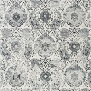 SAFAVIEH Madison Hope Floral Paisley Area Rug, Cream/Silver, 10' x 10' Square