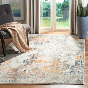 SAFAVIEH Madison Nita Abstract Area Rug, Grey/Beige, 5'3" x 7'6"