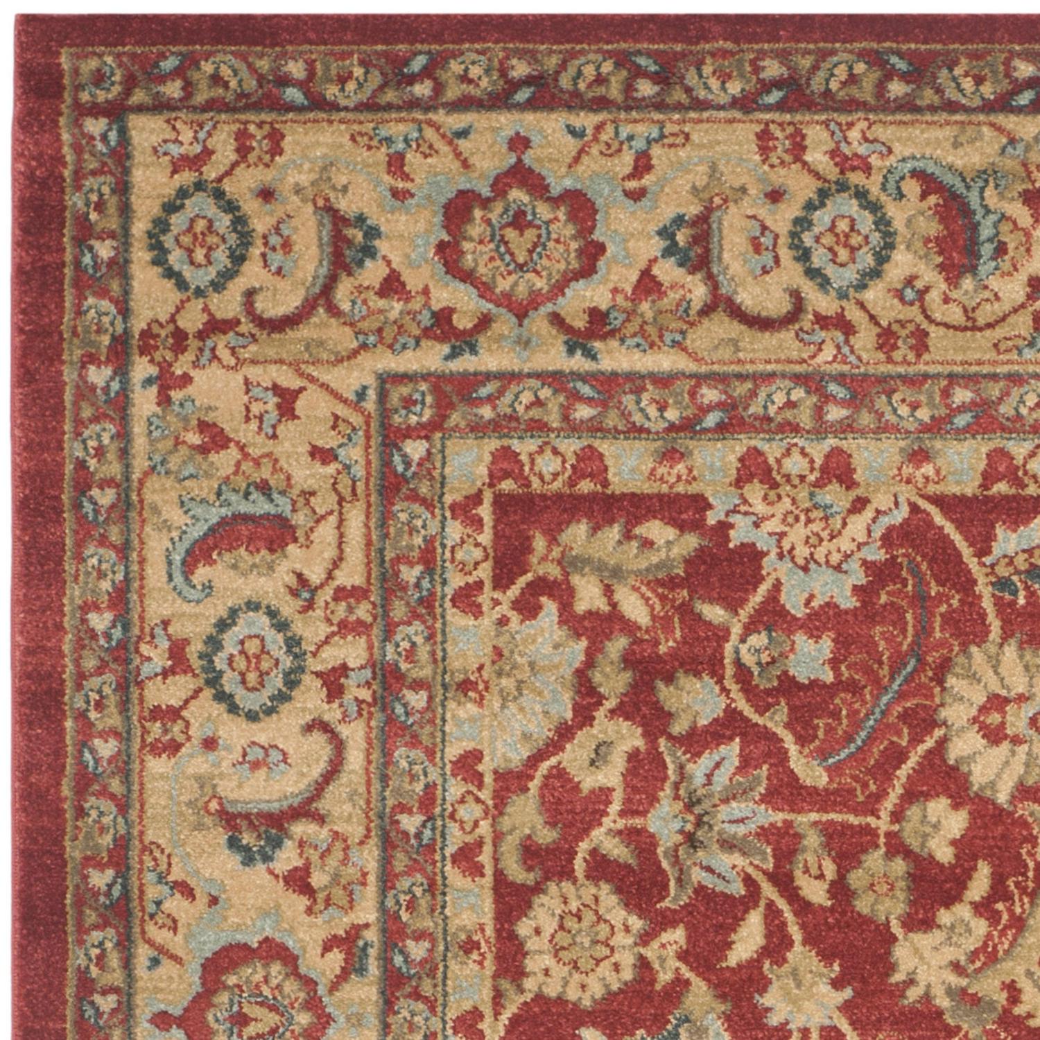 SAFAVIEH Mahal Gorgi Oriental Runner Rug, Red/Natural, 2'2" x 10' - Image 5