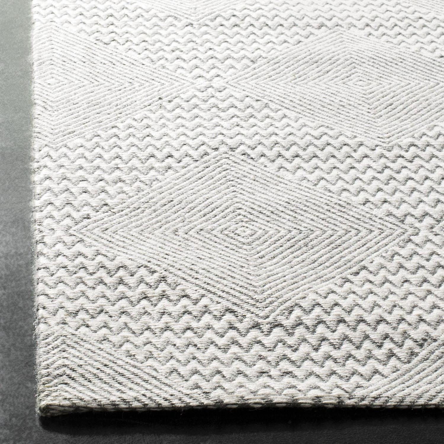 SAFAVIEH Marbella Aylen Geometric Runner Rug, Dark Grey/Ivory, 2'3" x 8' - Image 3