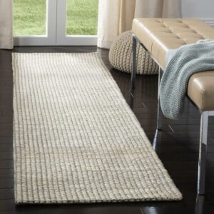 SAFAVIEH Marbella Christina Solid Runner Rug, Ivory, 2'3" x 8'
