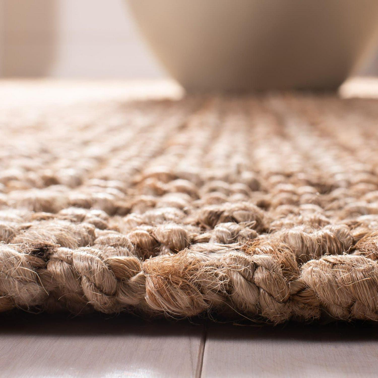 SAFAVIEH Martha Stewart Natural Fiber Kanda Solid Area Rug, Natural, 4' x 6' - Image 4