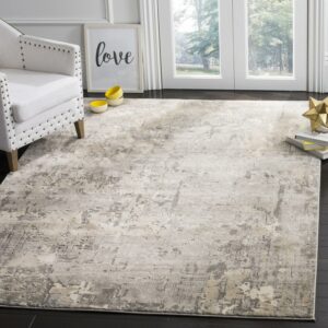 SAFAVIEH Meadow Bairre Camouflage Area Rug, Grey, 5'3" x 7'6"