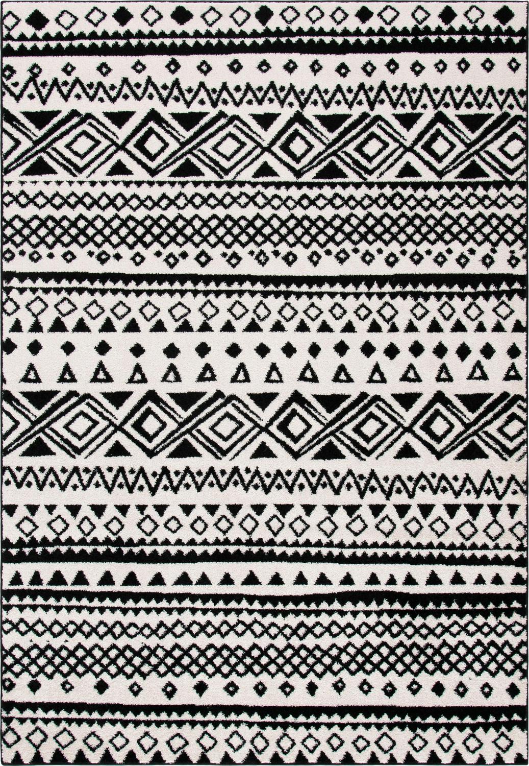 SAFAVIEH Mercer Sabella Boho Geometric Area Rug, Ivory/Charcoal, 4' x 6' - Image 2