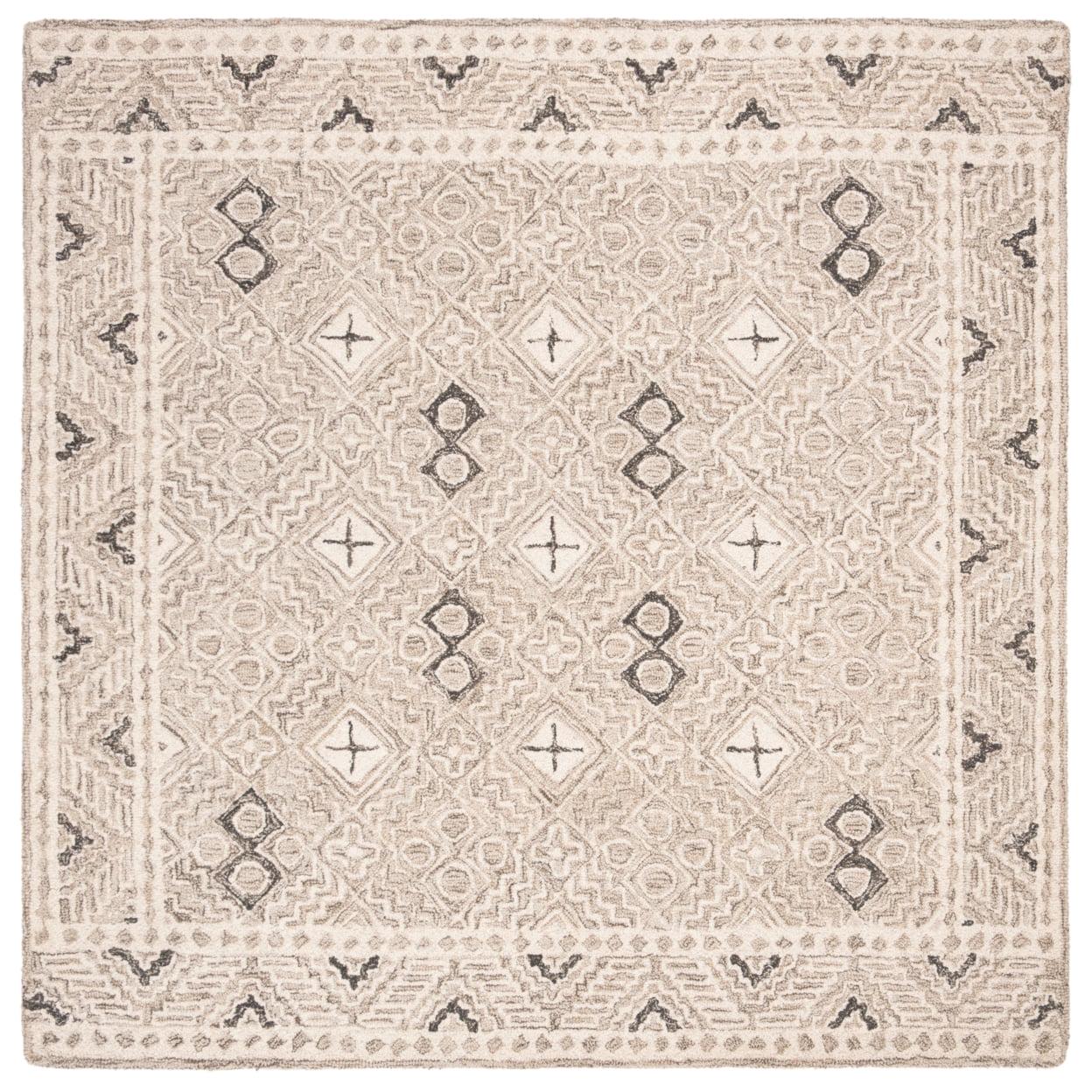 SAFAVIEH Micro-Loop Aditya Abstract Geometric Runner Rug, Grey/Ivory, 2'3" x 7' - Image 4