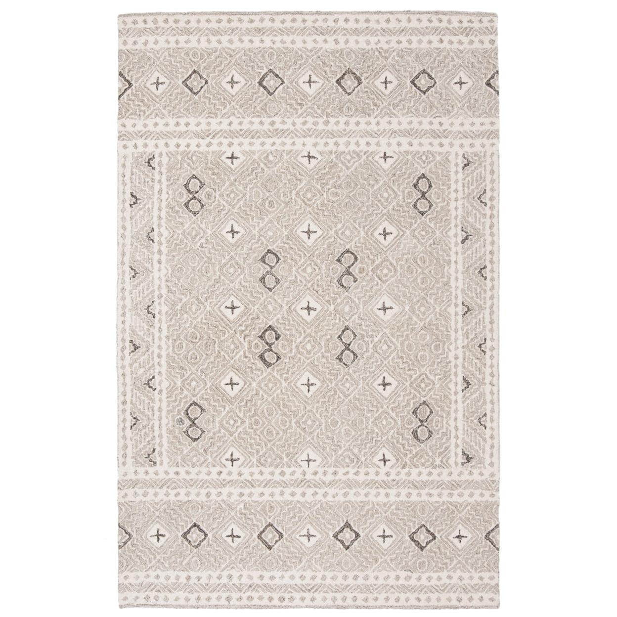 SAFAVIEH Micro-Loop Aditya Abstract Geometric Runner Rug, Grey/Ivory, 2'3" x 7' - Image 6