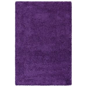 SAFAVIEH Milan Harlow Solid Plush Shag Area Rug, Purple, 5'1" x 8'