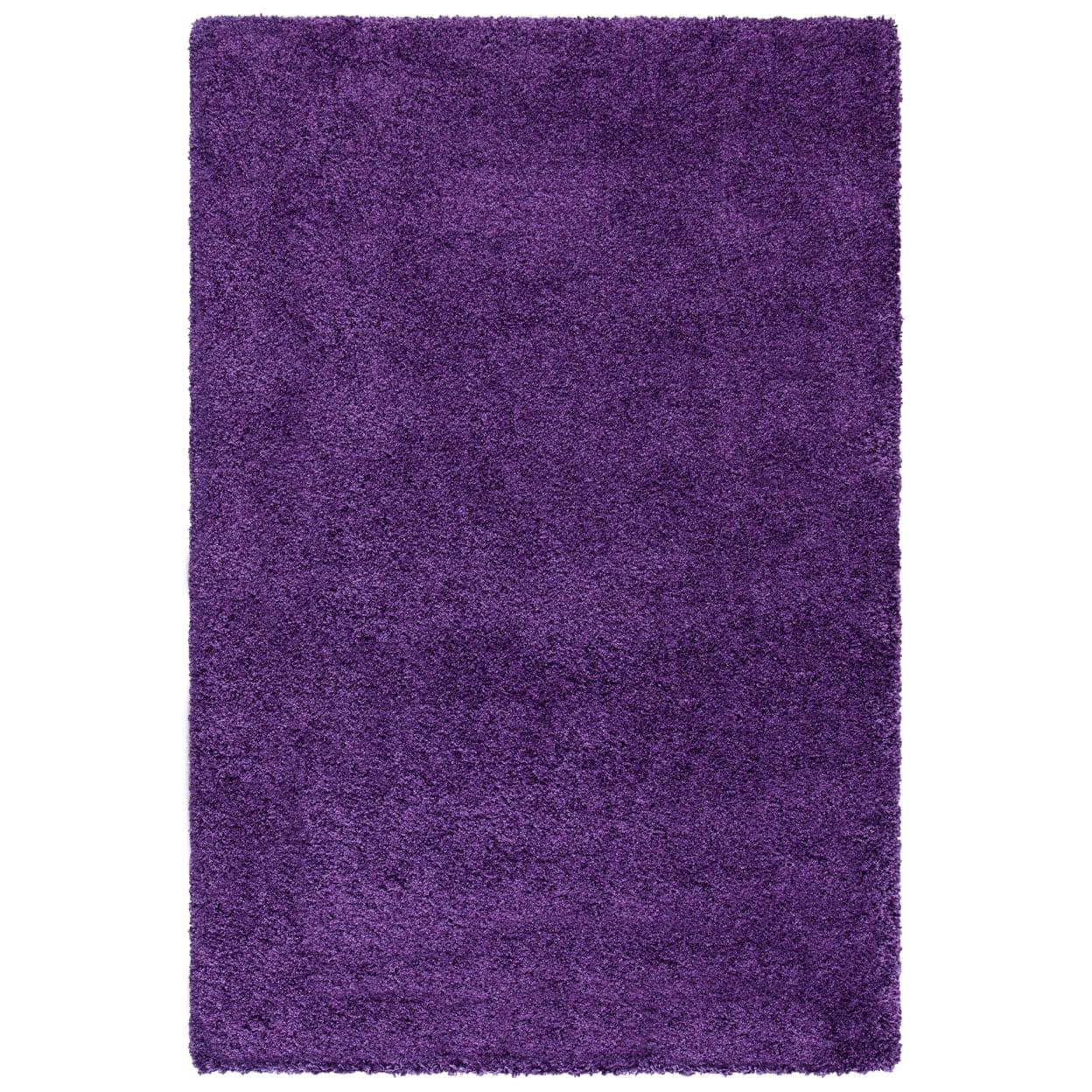 SAFAVIEH Milan Harlow Solid Plush Shag Area Rug, Purple, 5'1" x 8'