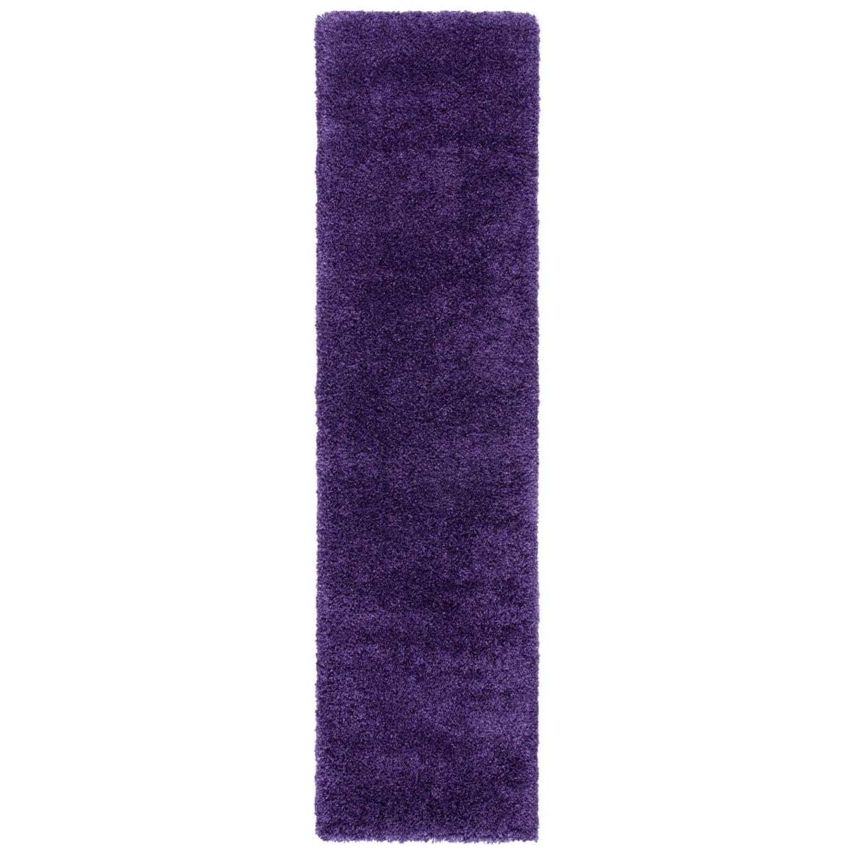 SAFAVIEH Milan Harlow Solid Plush Shag Area Rug, Purple, 5'1" x 8' - Image 4