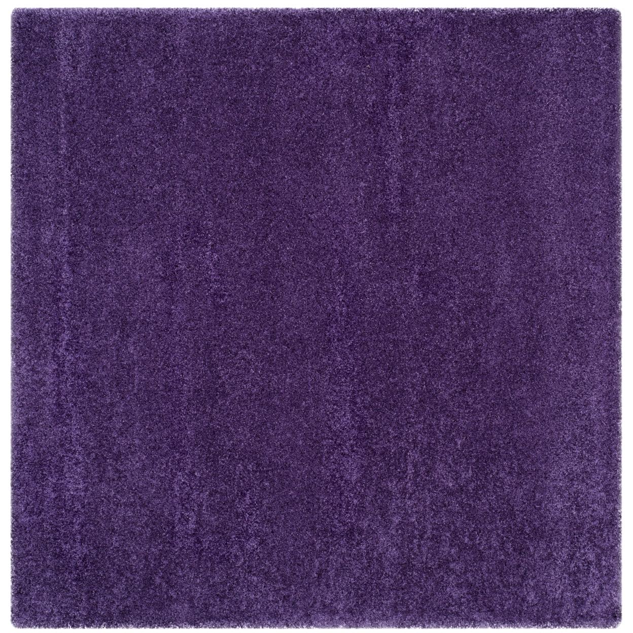 SAFAVIEH Milan Harlow Solid Plush Shag Area Rug, Purple, 5'1" x 8' - Image 7