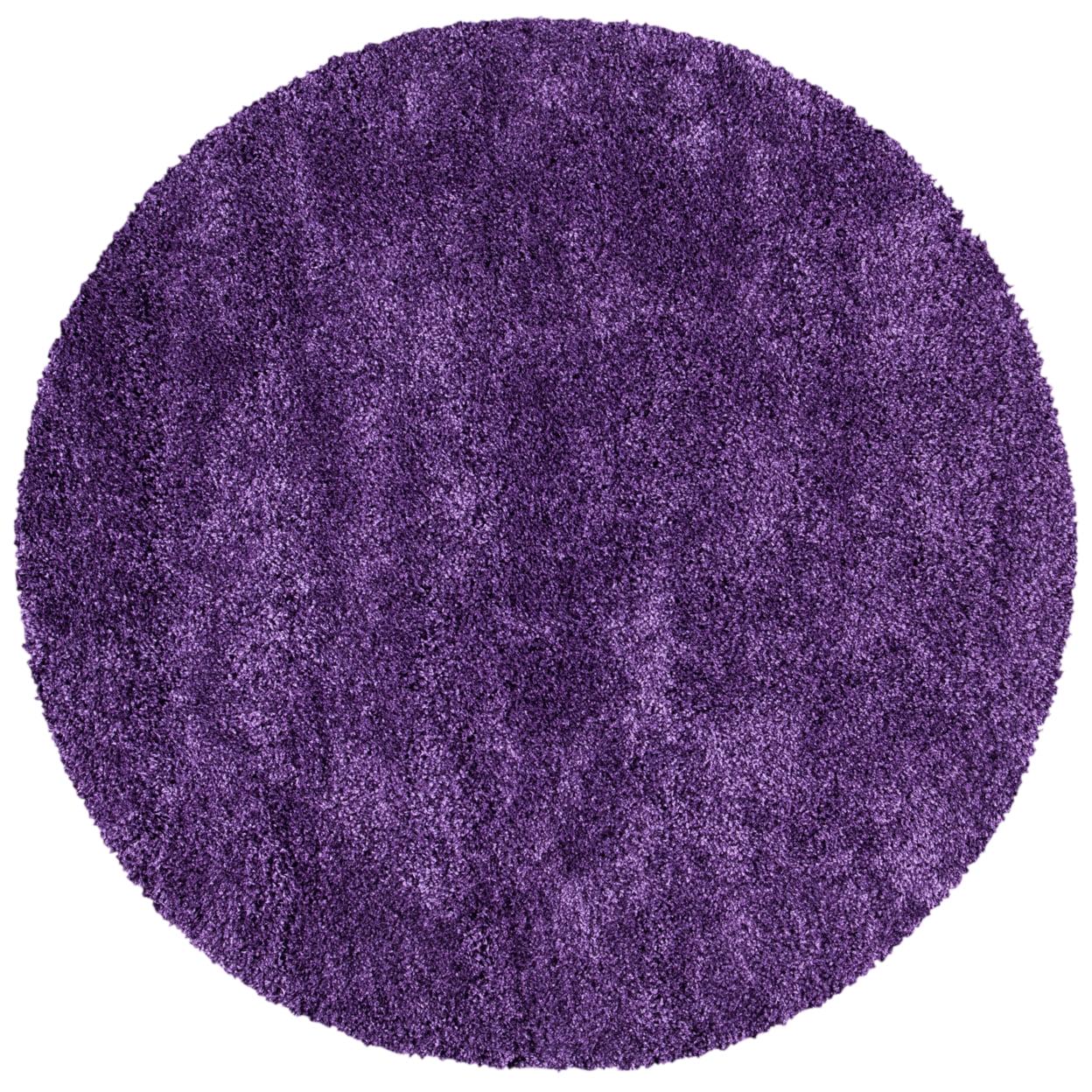 SAFAVIEH Milan Harlow Solid Plush Shag Area Rug, Purple, 5'1" x 8' - Image 6