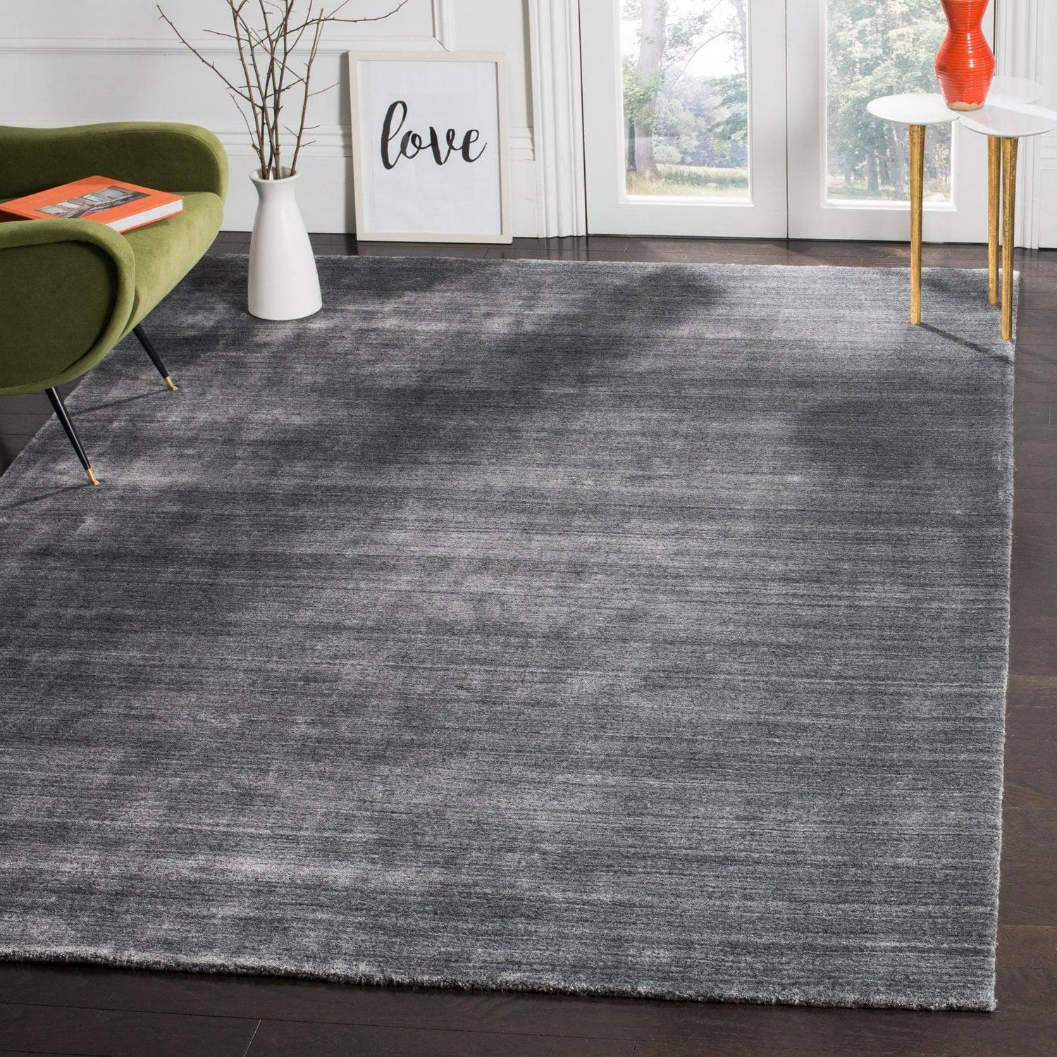 SAFAVIEH Mirage Branislav Solid Area Rug, Sky, 6' x 9' - Image 6