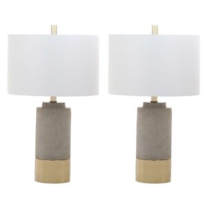 SAFAVIEH Modern Gradient 24 in. H Table Lamp, Grey, Set of 2