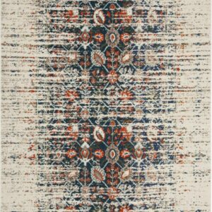 SAFAVIEH Monaco Annabelle Vintage Area Rug, Ivory/Blue, 5'1" x 7'7"