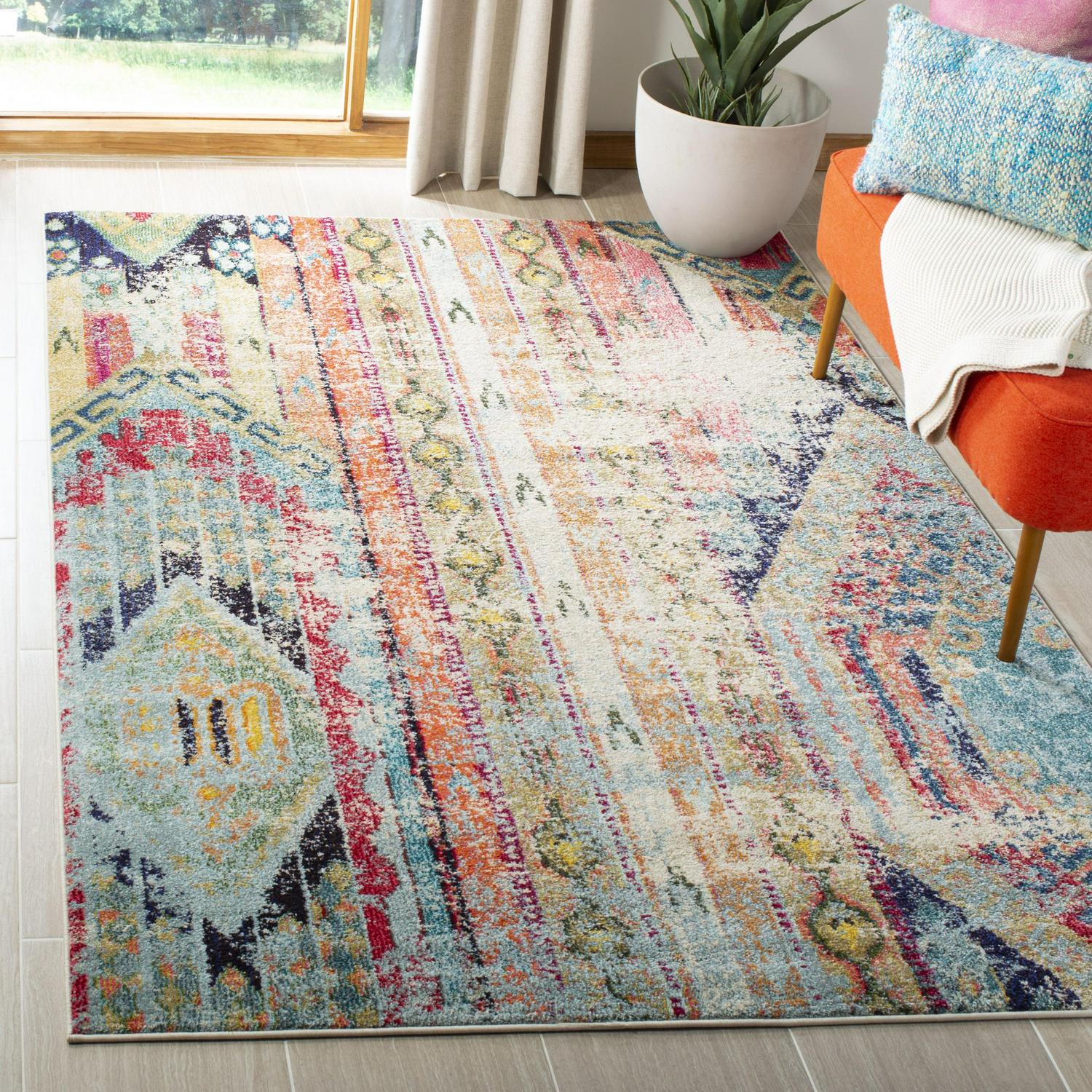 SAFAVIEH Monaco Risto Abstract Area Rug, Multi, 5'1" x 7'7" - Image 2