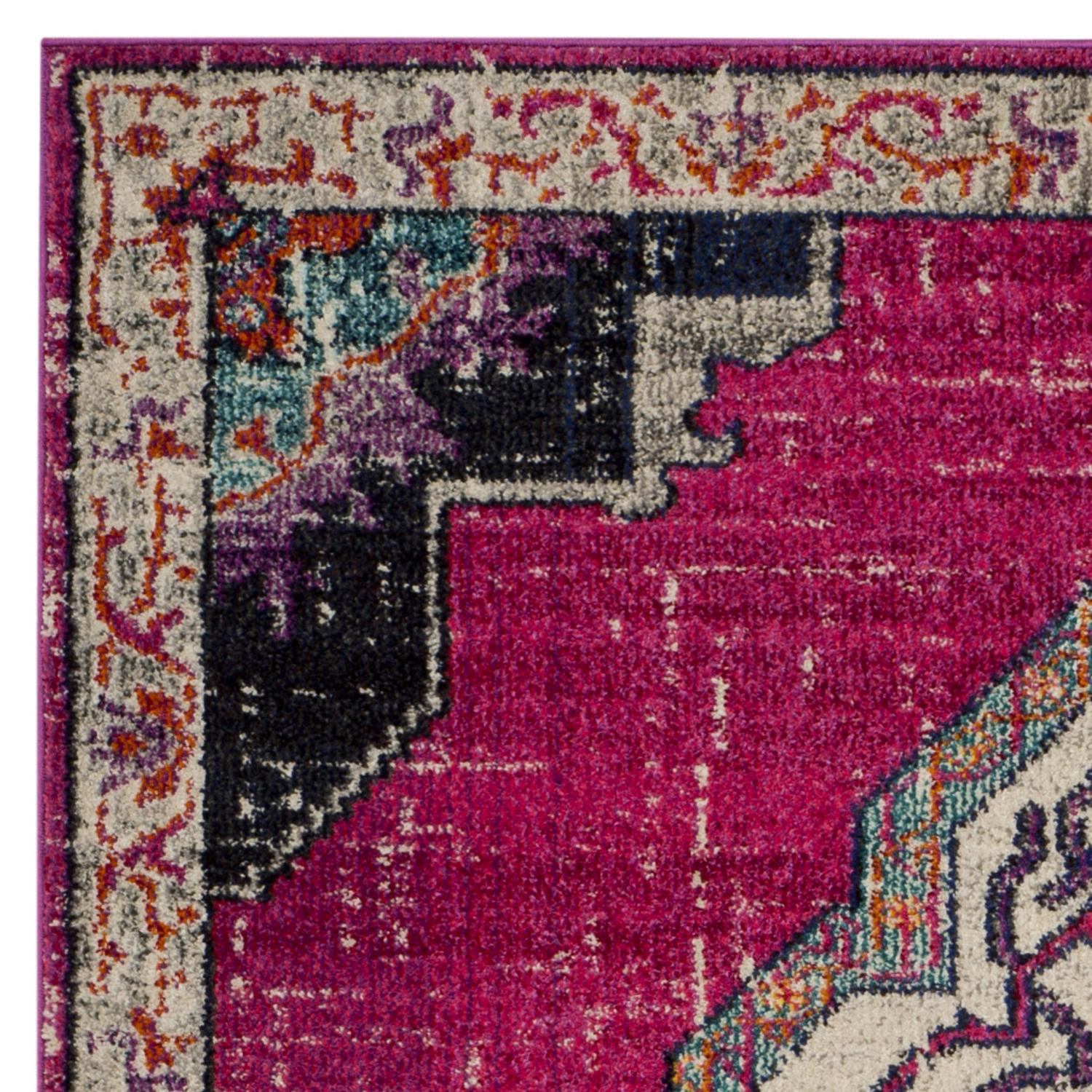 SAFAVIEH Monaco Trochez Traditional Area Rug, Pink/Multi, 5'1" x 7'7" - Image 5