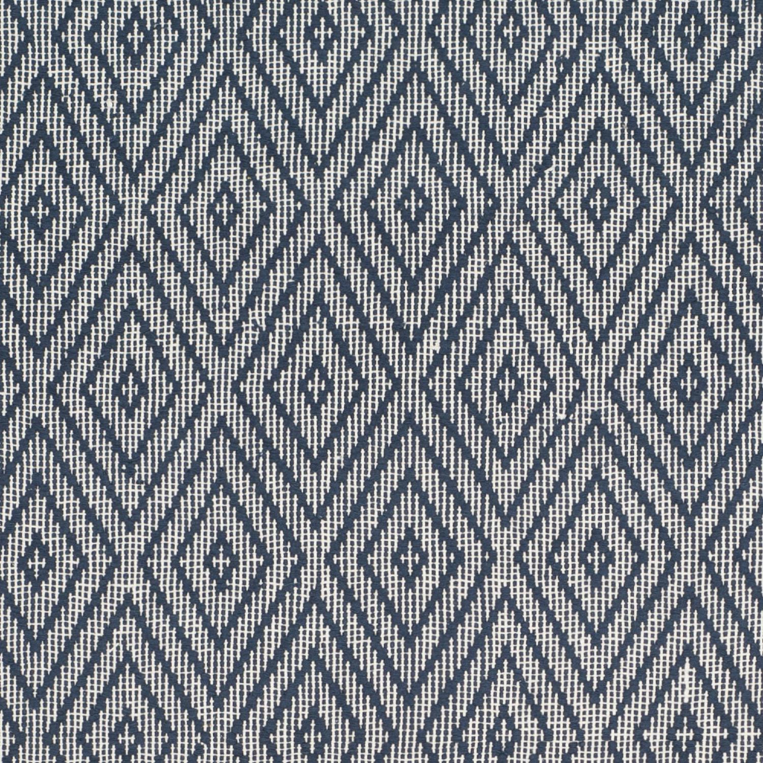 SAFAVIEH Montauk Kimberlyn Geometric Diamond Cotton Area Rug, Navy/Ivory, 11' x 15' - Image 6