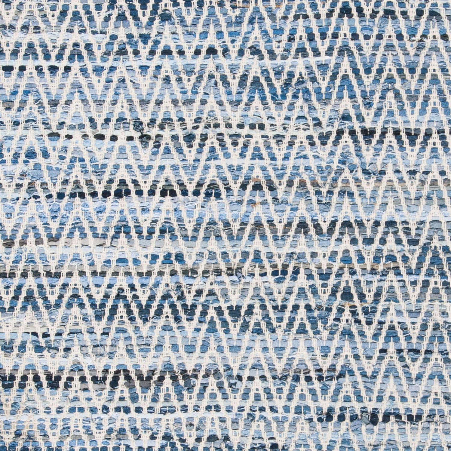SAFAVIEH Montauk Robynne Braided Chevron Area Rug, Blue, 5' x 8' - Image 6