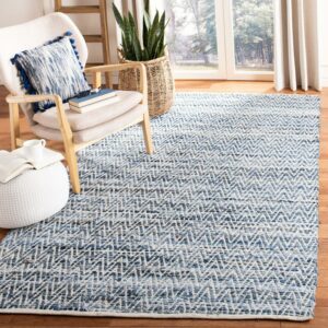 SAFAVIEH Montauk Robynne Braided Chevron Area Rug, Blue, 5' x 8'