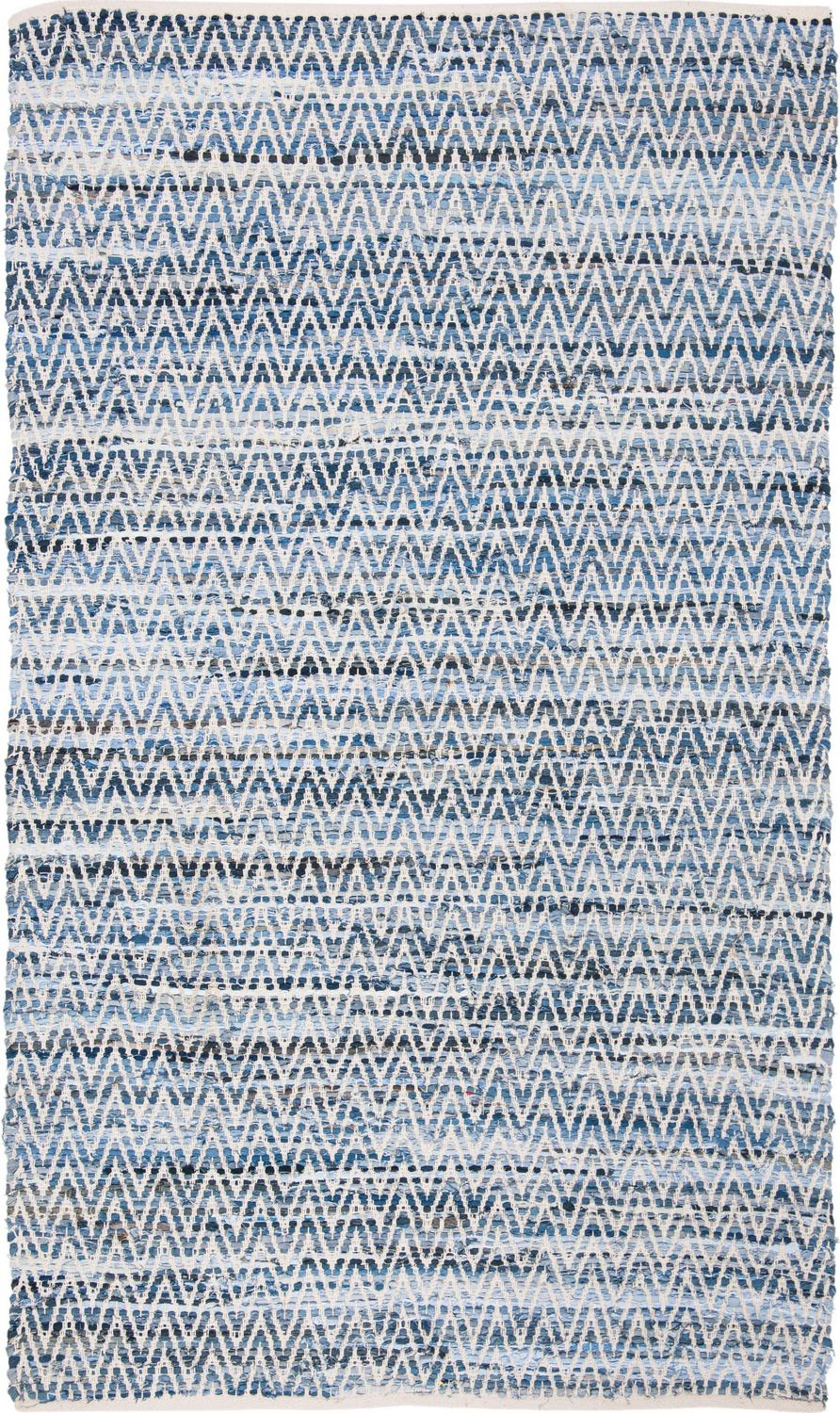 SAFAVIEH Montauk Robynne Braided Chevron Area Rug, Blue, 5' x 8' - Image 2