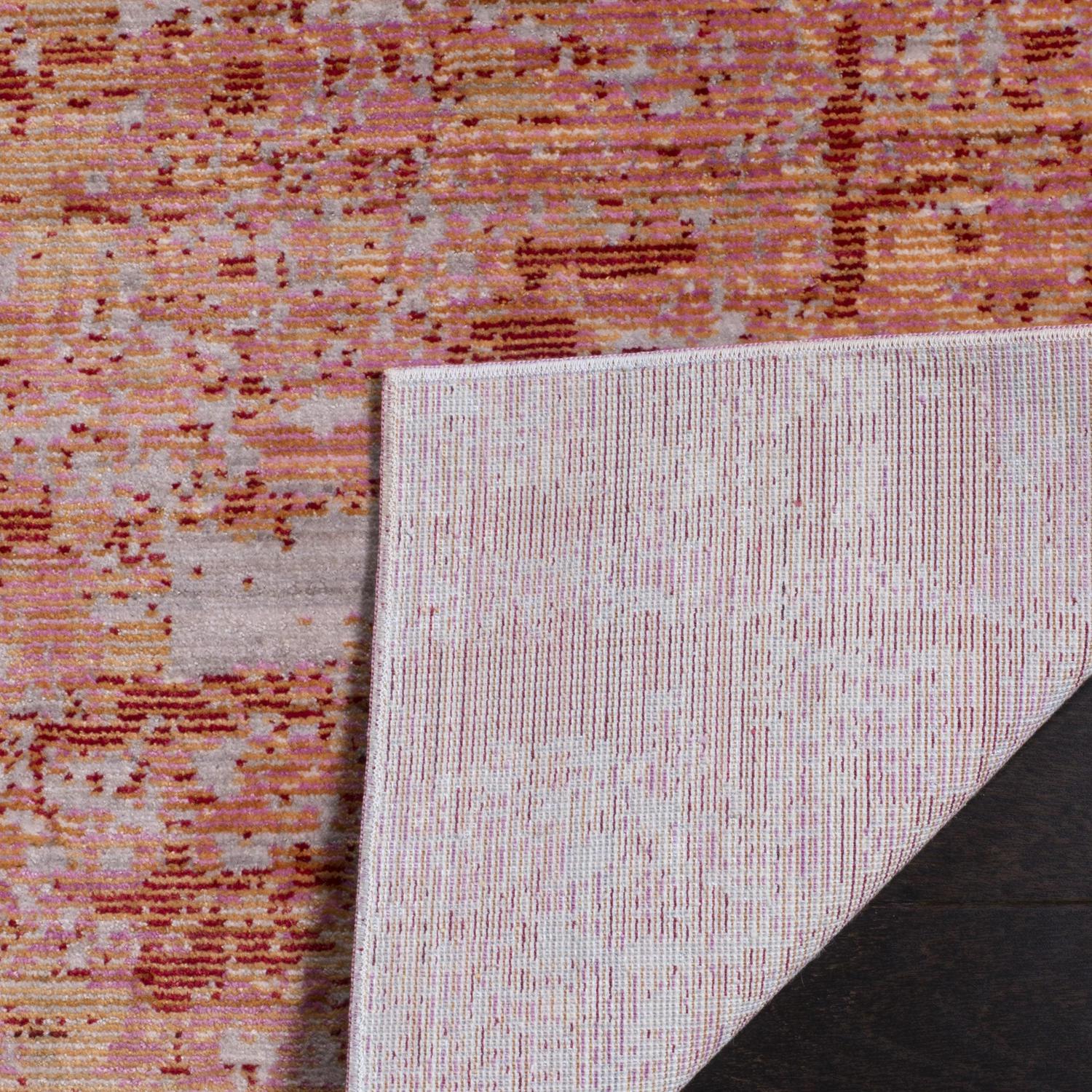 SAFAVIEH Mystique Gabriel Overdyed Polyester Area Rug, Rose/Multi, 3' x 5' - Image 4